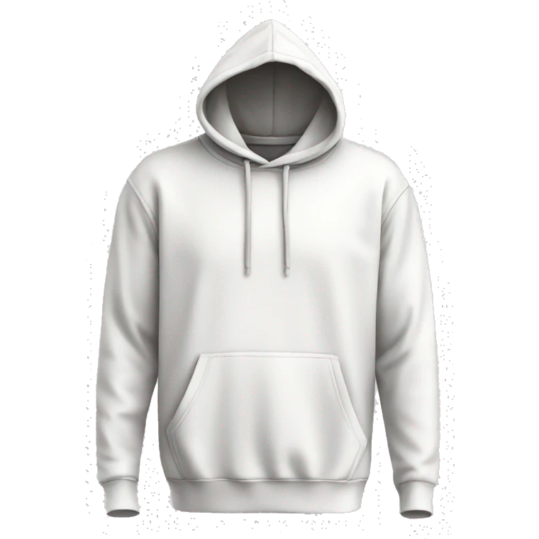 Plain White color pullover hoodie no person emoji