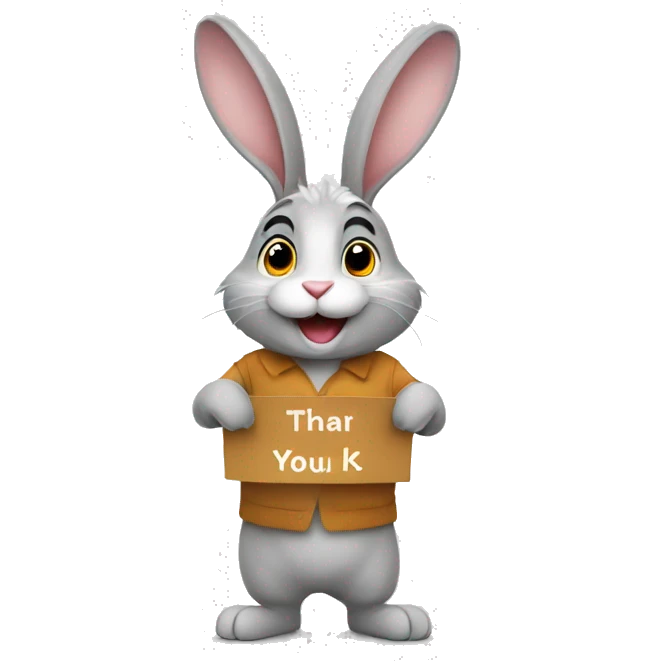 rabbit saying thank you emoji