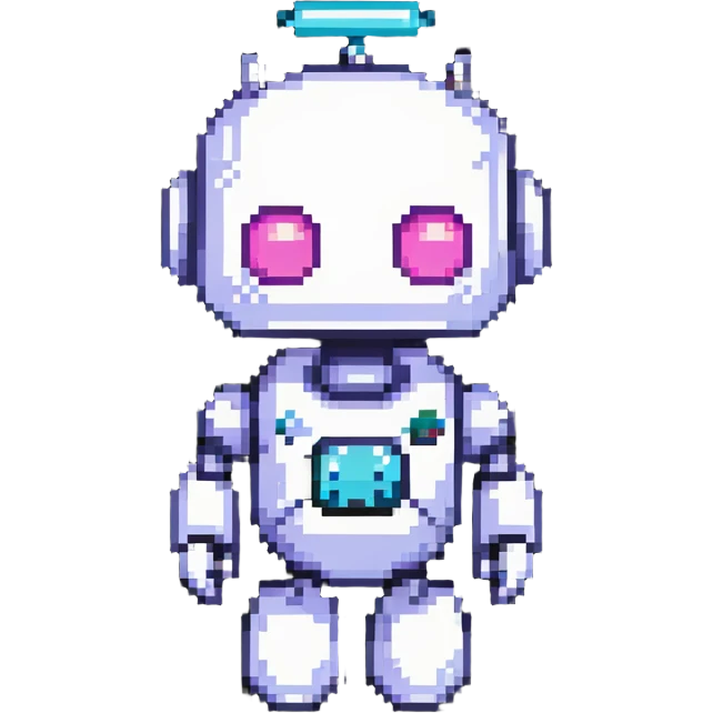 cute AI robot character emoji