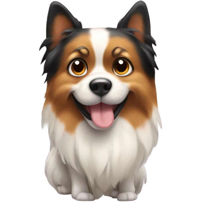 Pappion wagging tail emoji