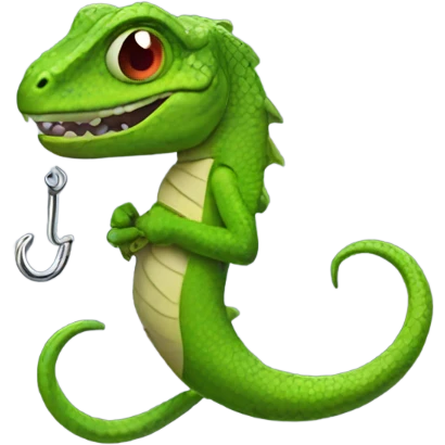Lizard hook emoji