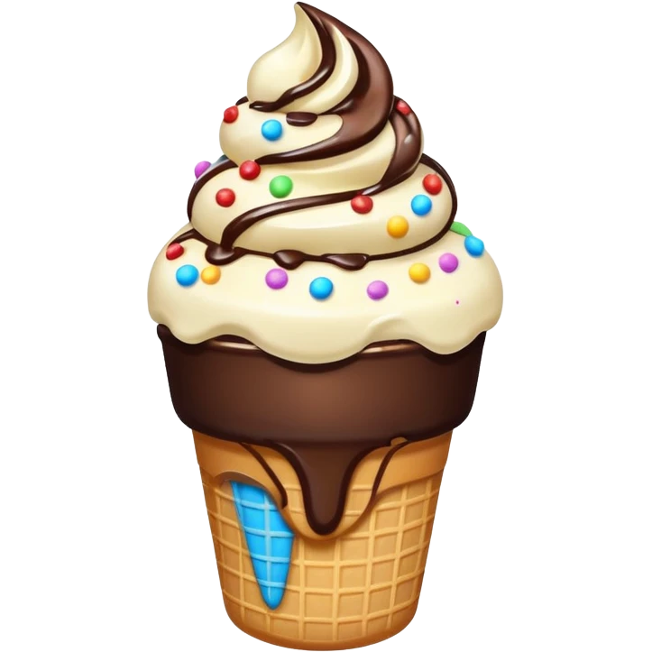Icecream with toppins on the top emoji