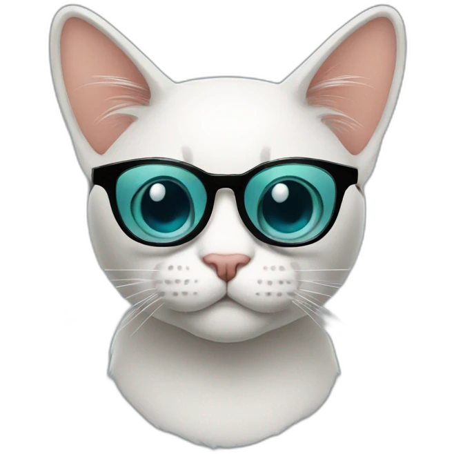 Gato con lentes emoji