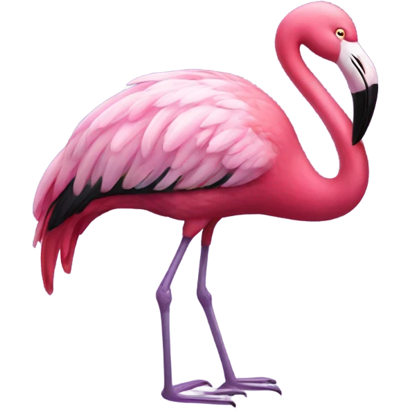 Purple flamingo emoji