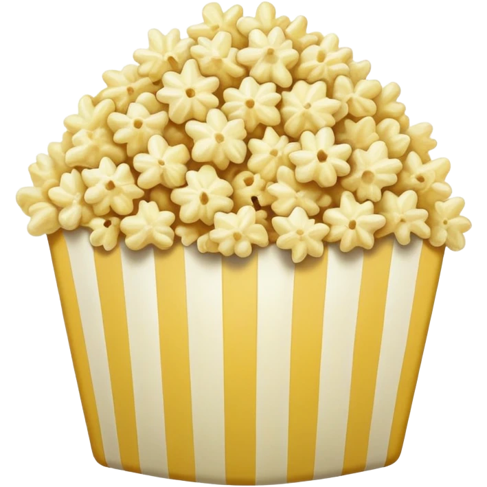 Popcorn in pale olive emoji