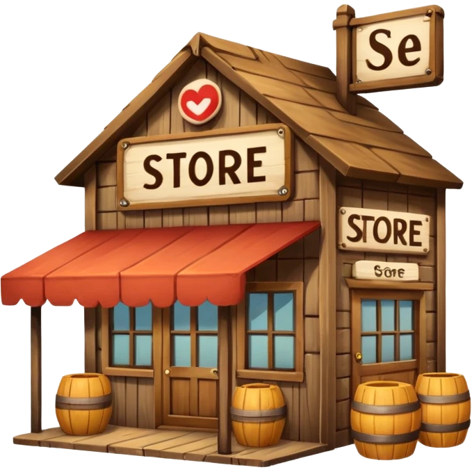 shop with the word store in the sign emoji