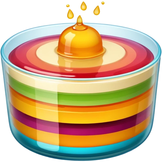 wobbly gelatin dessert, simple, clear emoji
