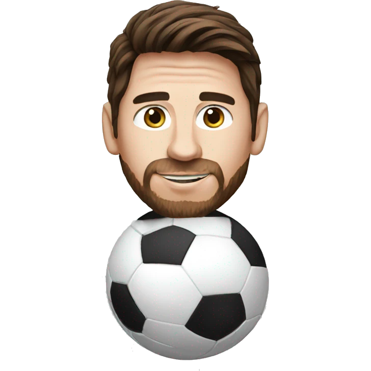 Messi with soccer  emoji