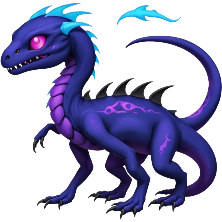 Nebulae Evil Spooky Salandit-Duskull-Noibat-Fakémon-hybrid-creature (full body)  emoji