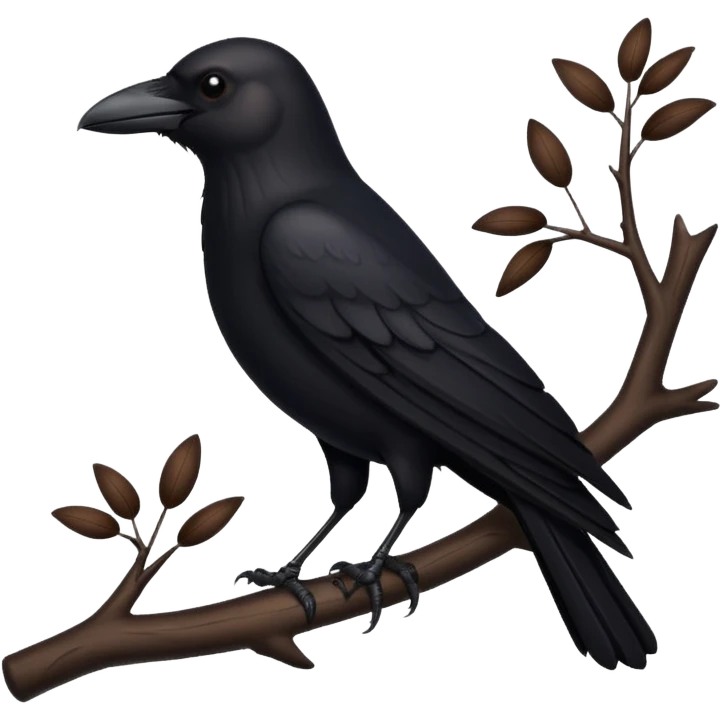 black crow emoji