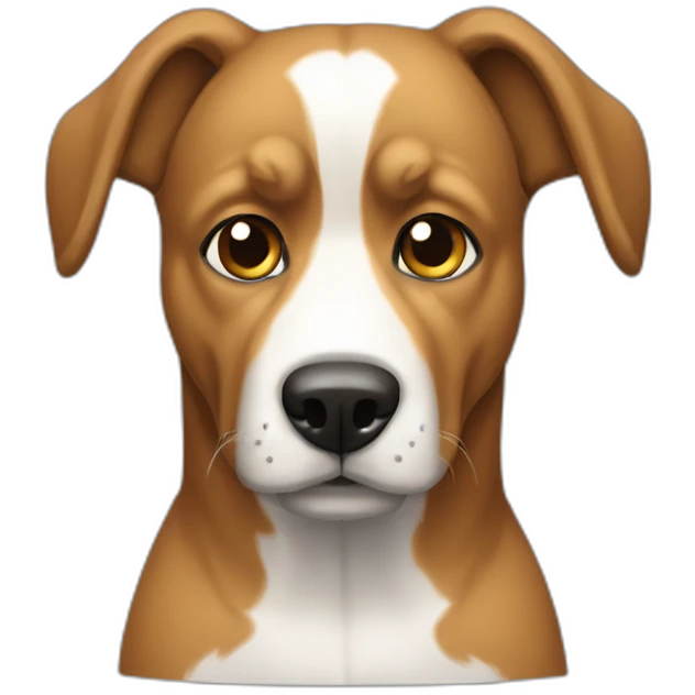 Perro snauzer sentado emoji