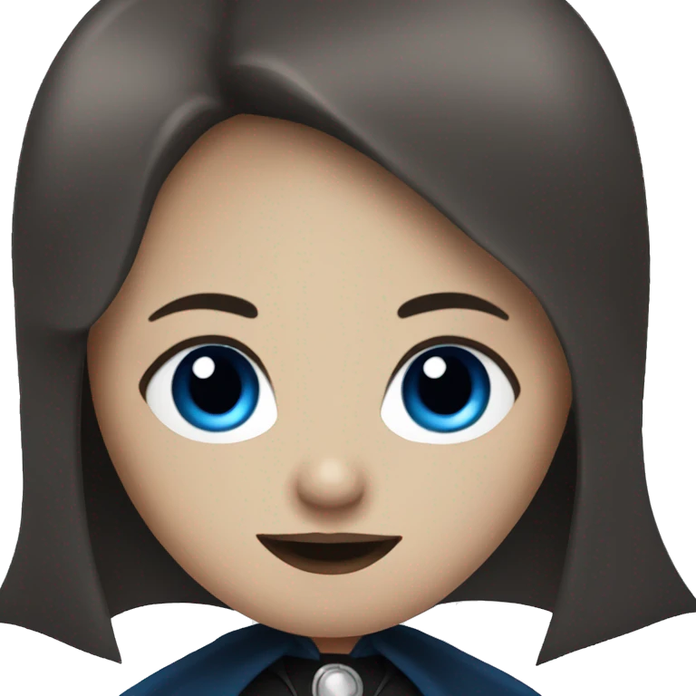 Brunette vampire with blue eyes  emoji