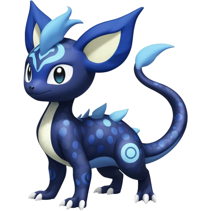 Nebulae Salandit-Meowstic-Noibat-Fakémon-hybrid-creature (full body)  emoji
