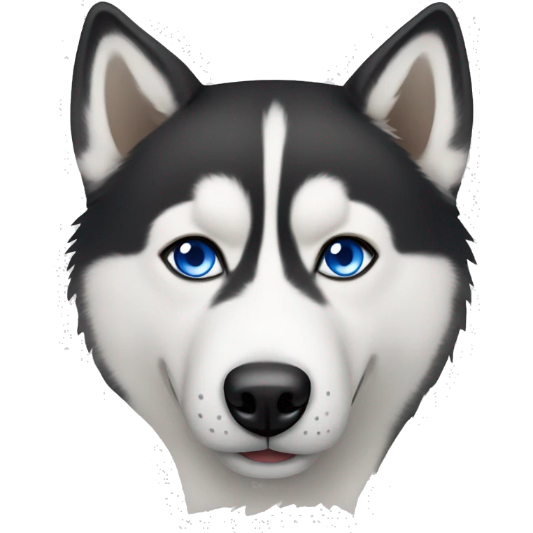 Husky with one blue eye and one brown eye  emoji