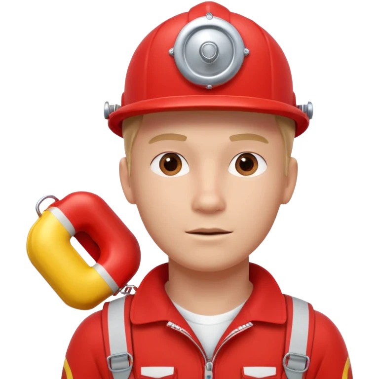 lifeguard portrait, head and shoulders only, wearing red lifeguard uniform, rescue whistle and buoy strap visible, confident alert expression, beach safety vibe, 3D cartoon, mobile game icon style, clean background, no text, no watermark
 emoji