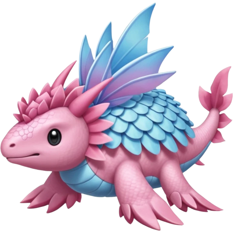 Finned scaly furry maned frill-maned Diancie-Palkia-Amaura-Aurorus-Salamence-aesthetic-fusion emoji