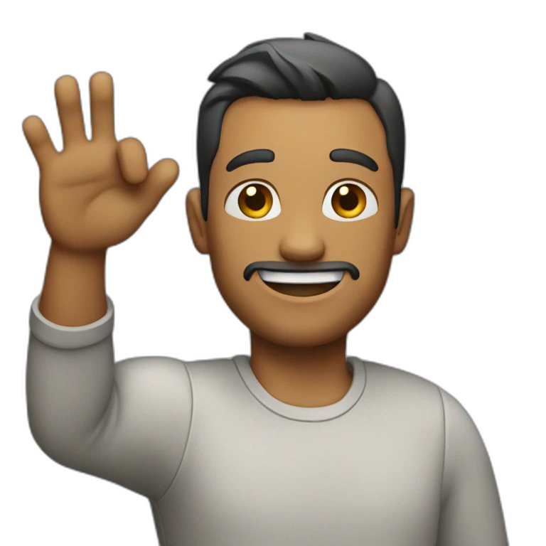 man with one arm up emoji