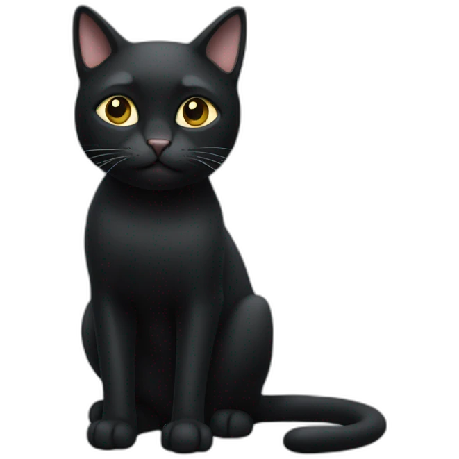 black cat contrôleur emoji