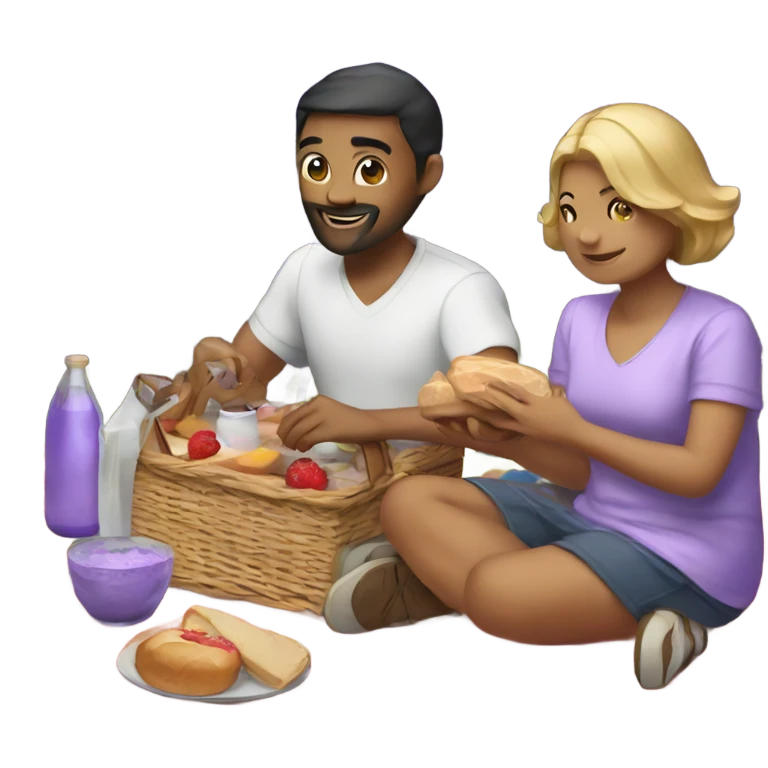 Picnic lavender emoji