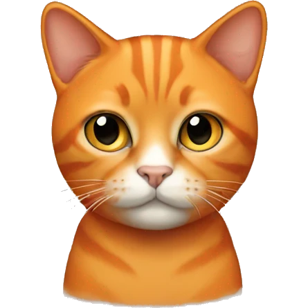 Orange CAT with black tee emoji
