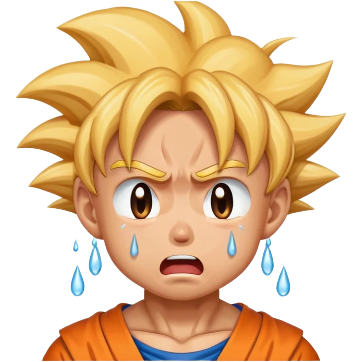 Goku crying emoji