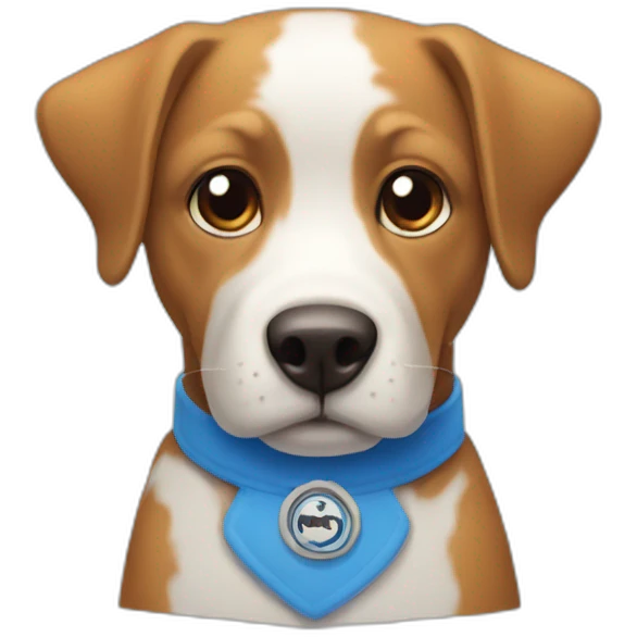 Un cane calciatore emoji