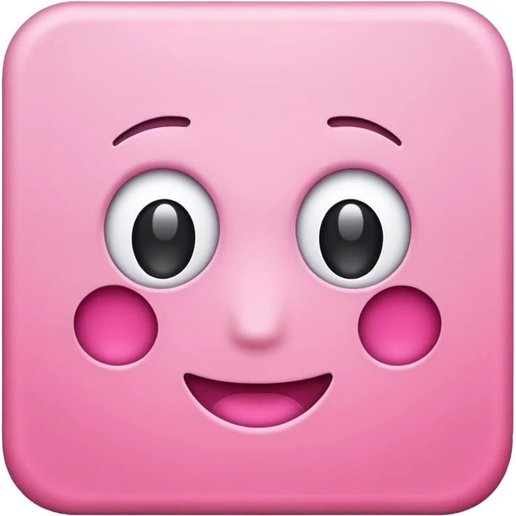 simple pink square paper no face on it emoji
