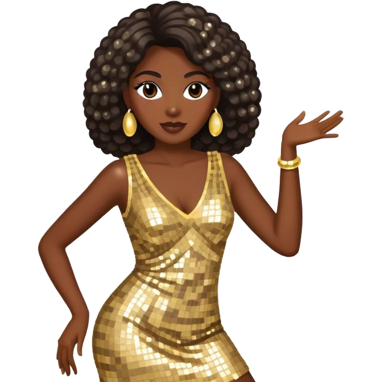 Disco dancing woman emoji