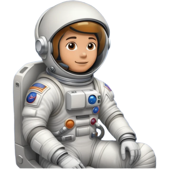 Космонавт сидящий на краю галактики  emoji