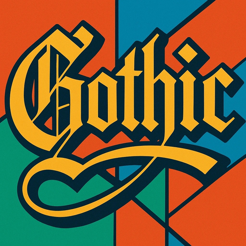 the word 'Gothic' in ornate gothic calligraphy emoji