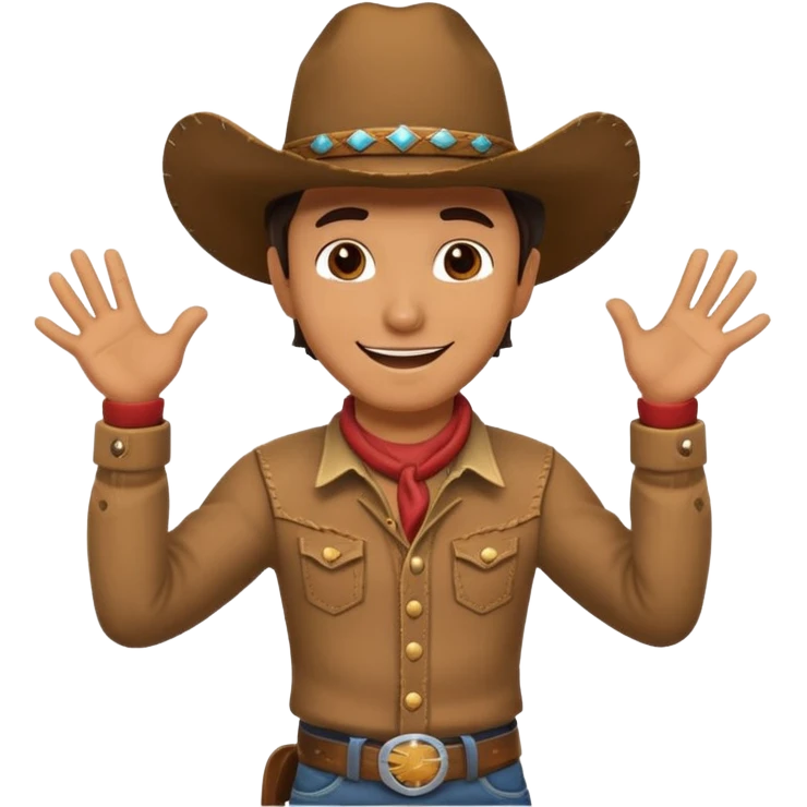 cowboy with cowboy hat dancing emoji