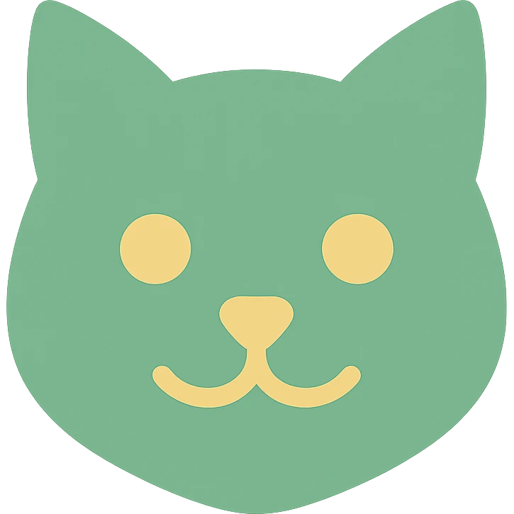 green cat face icon emoji