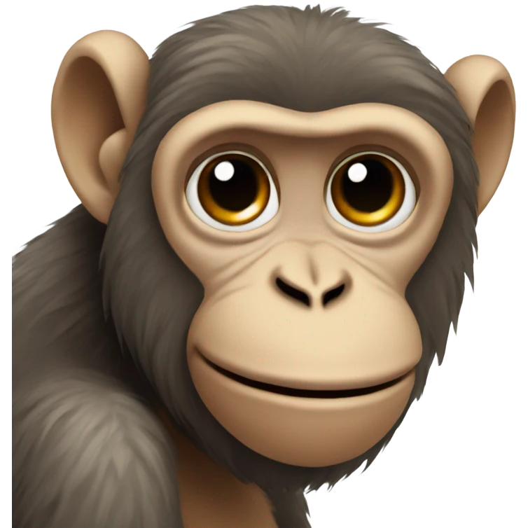 Monkey with big eyelashes emoji
