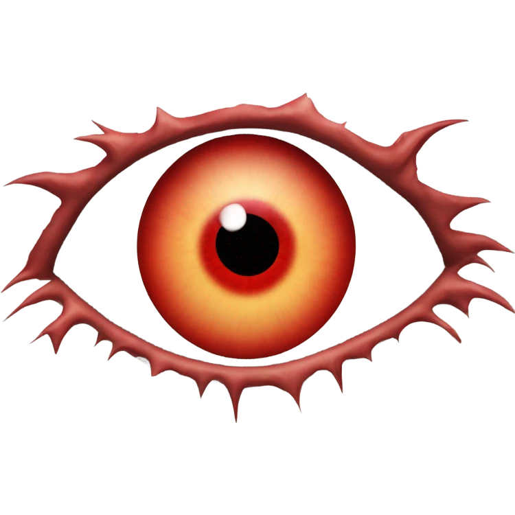 Angry red eye with other eye normal emoji