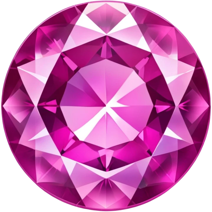 round cut pink sapphire gemstone with holographic iridescent shine emoji