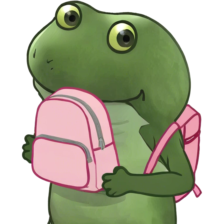 Light pink backpack emoji