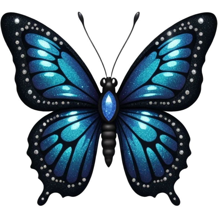 Gothic villainous edgy dark punky Victorian aesthetic sparkly shiny glittery gloomy dark butterfly specimen emoji