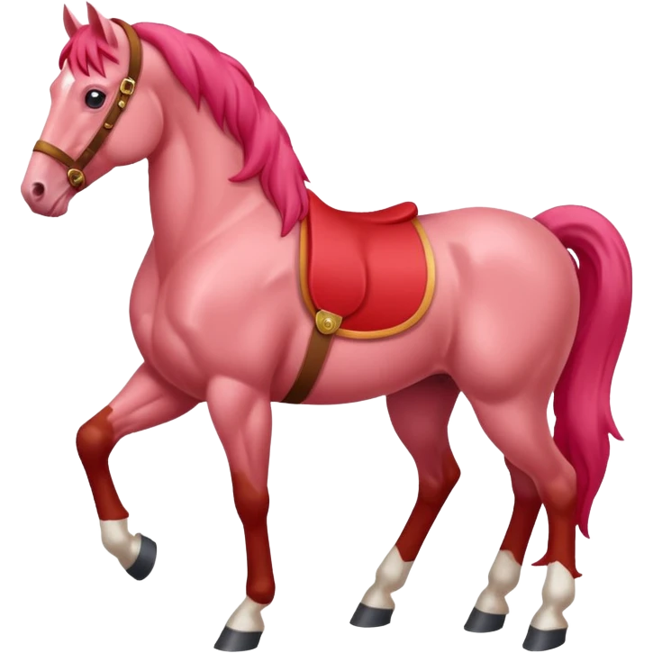 pinkred horse emoji