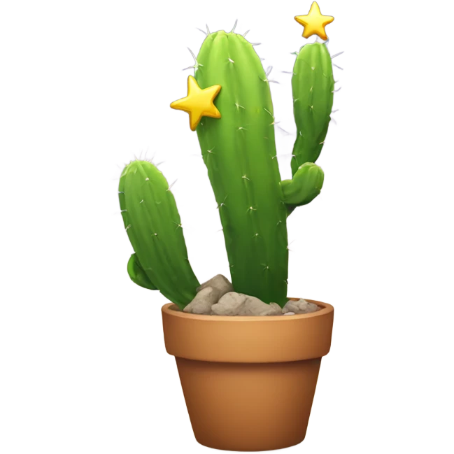 new cactus with star emoji