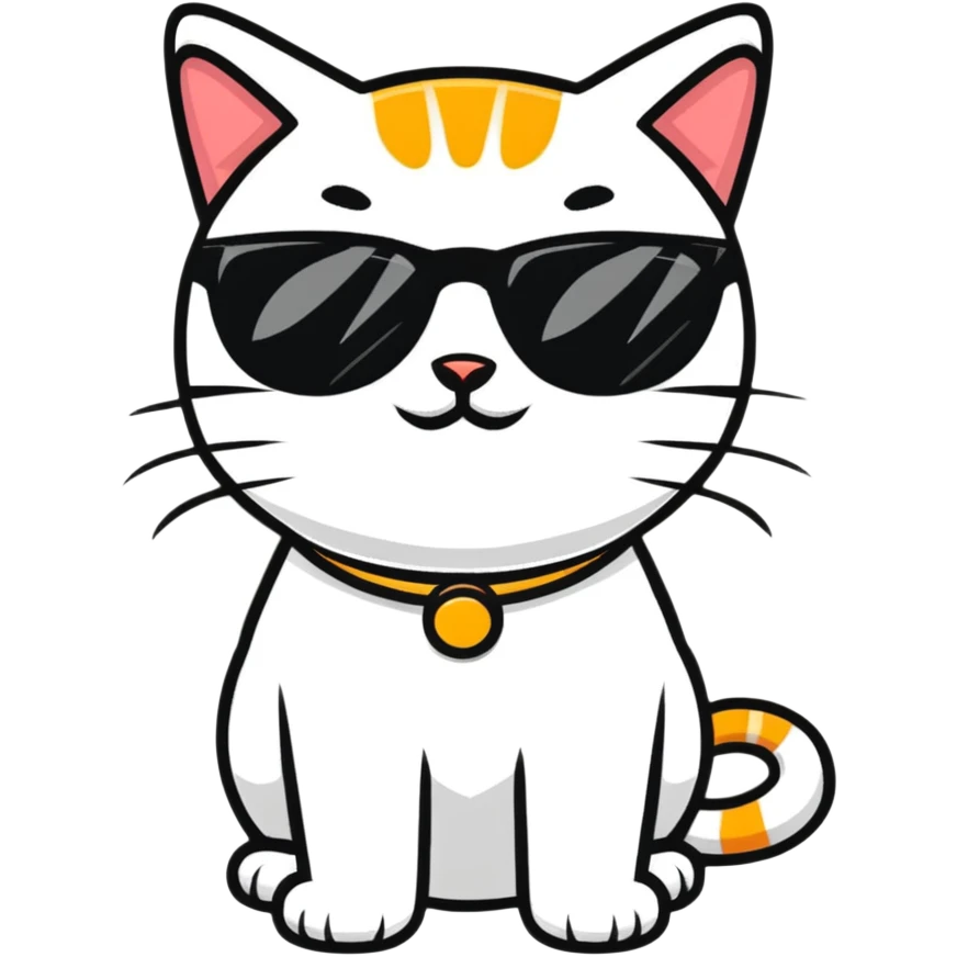 Cat with sunglasses emoji