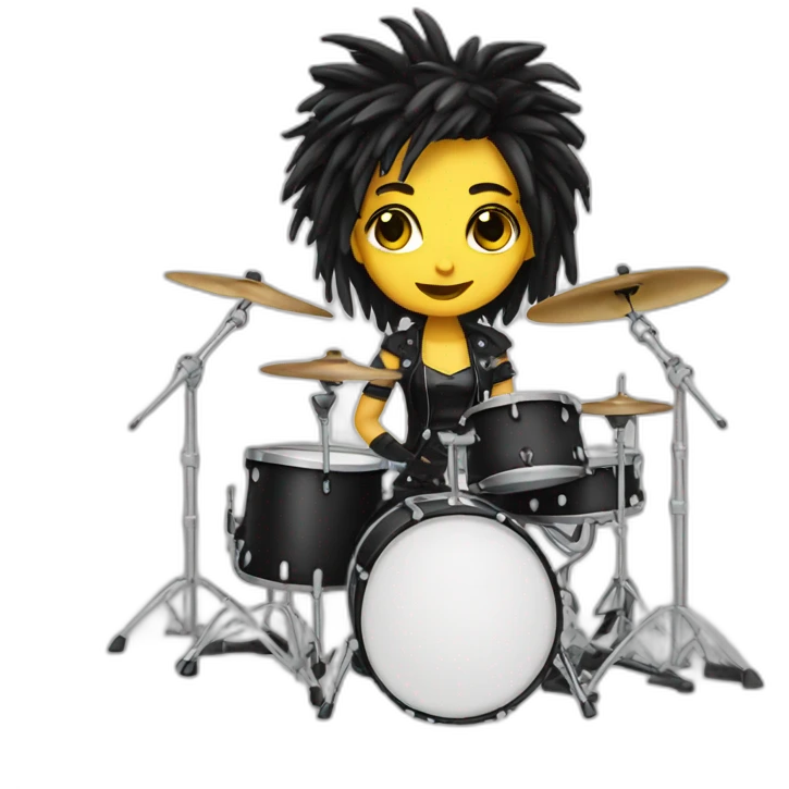 cute punk girl drummer emoji