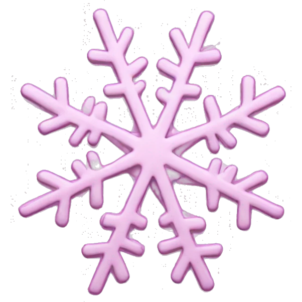 pastel pink snowflake  emoji