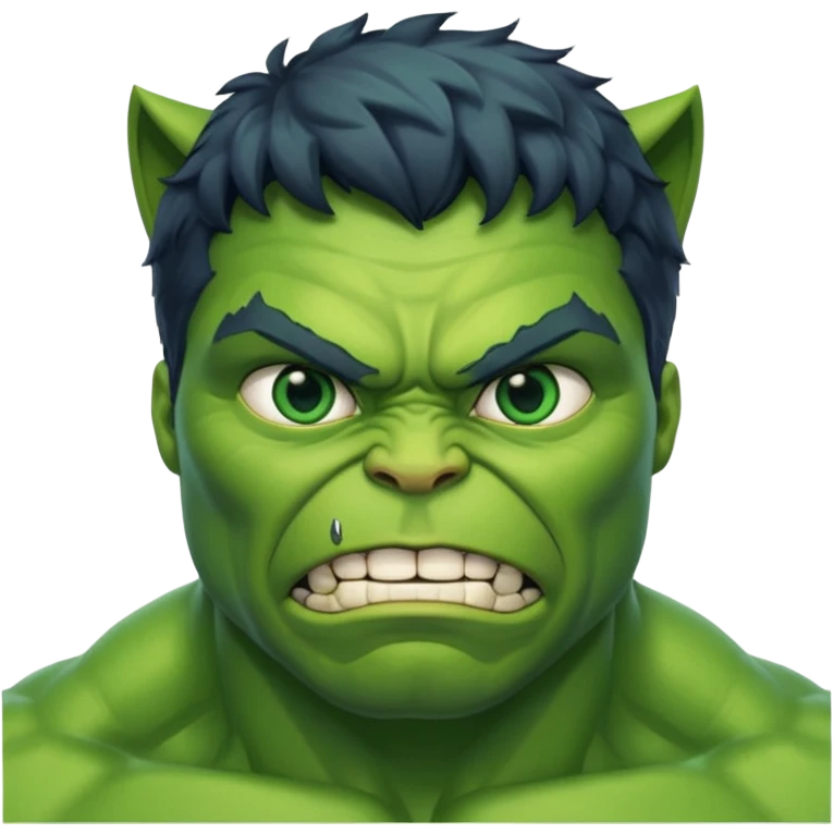 Hulk with cat face emoji