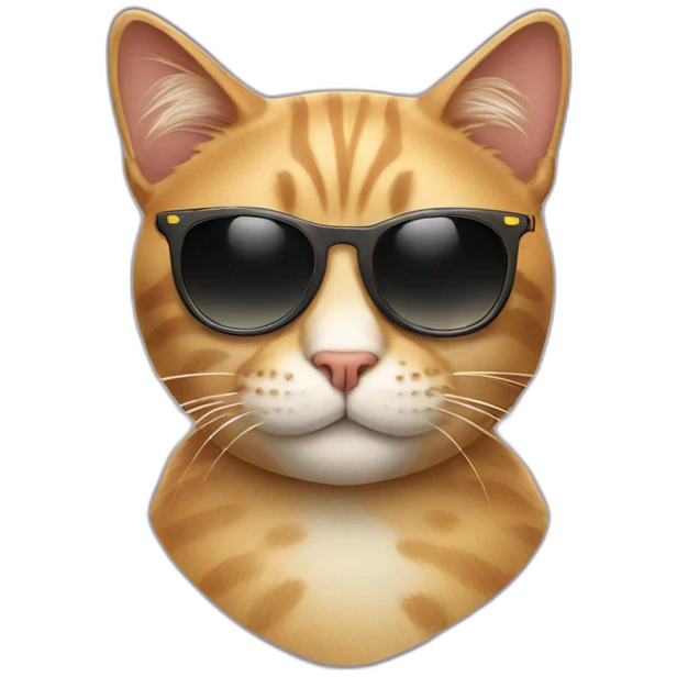Cat with sunglasses emoji