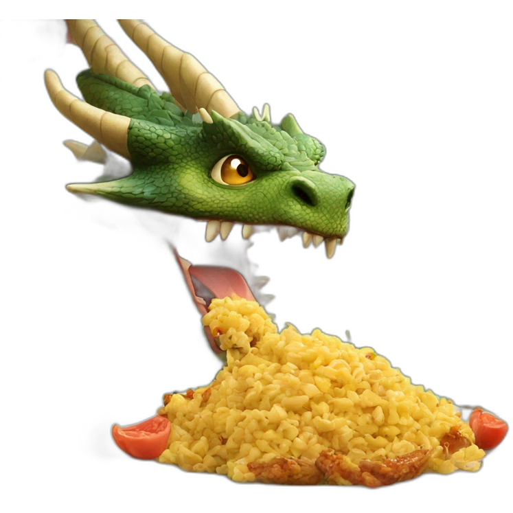 Dragon qui mange un dragon emoji