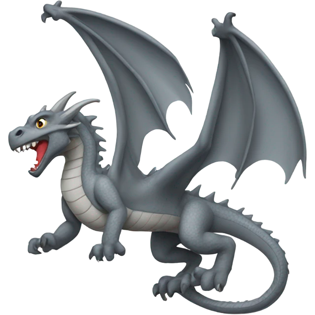 Grey climbing dragon emoji