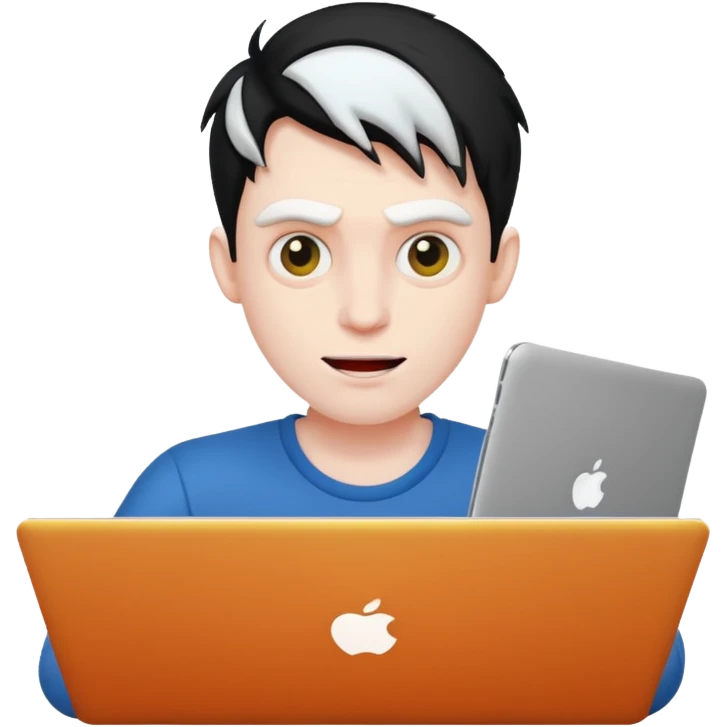 Crazy guy on laptop emoji