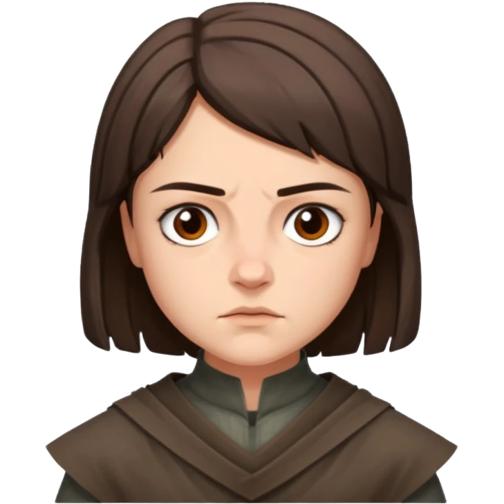 arya stark character face only younger emoji
