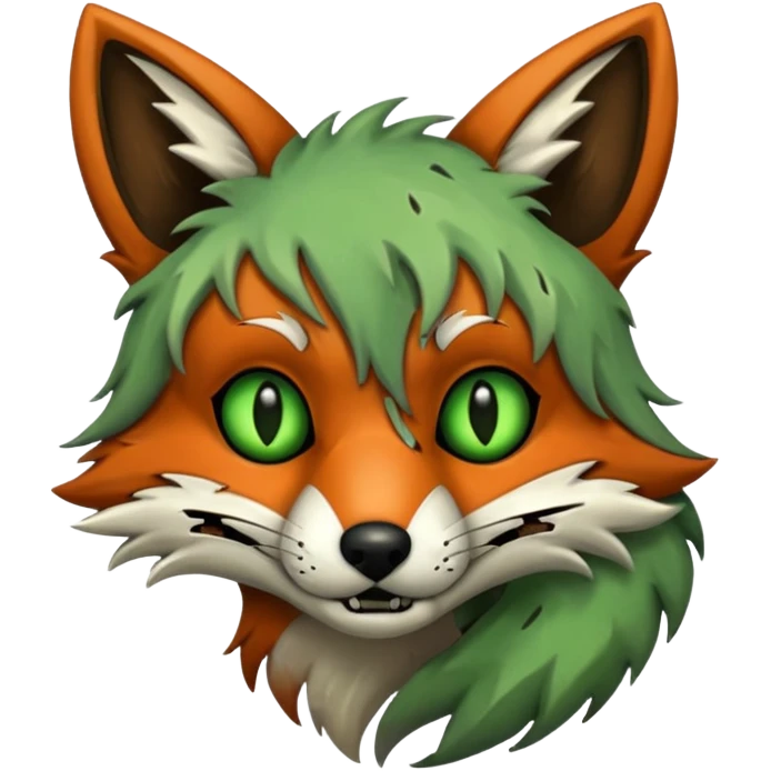 Zombie fox emoji