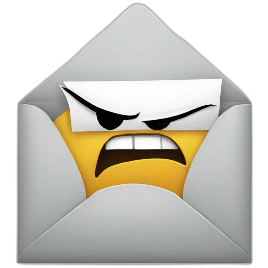 Angry mail emoji